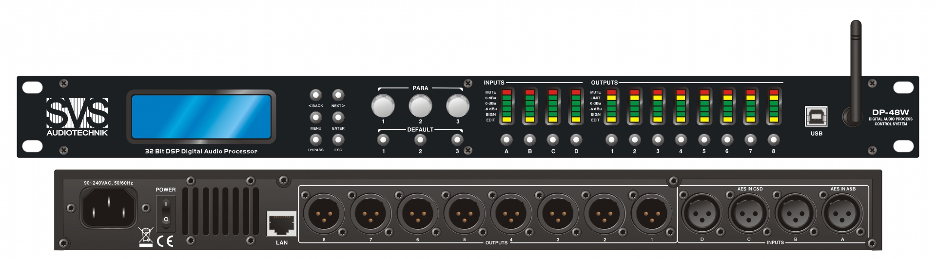 SVS Audiotechnik DP-48W Цифровой процессор: 4 входа 8 выходов в Нефтекамске