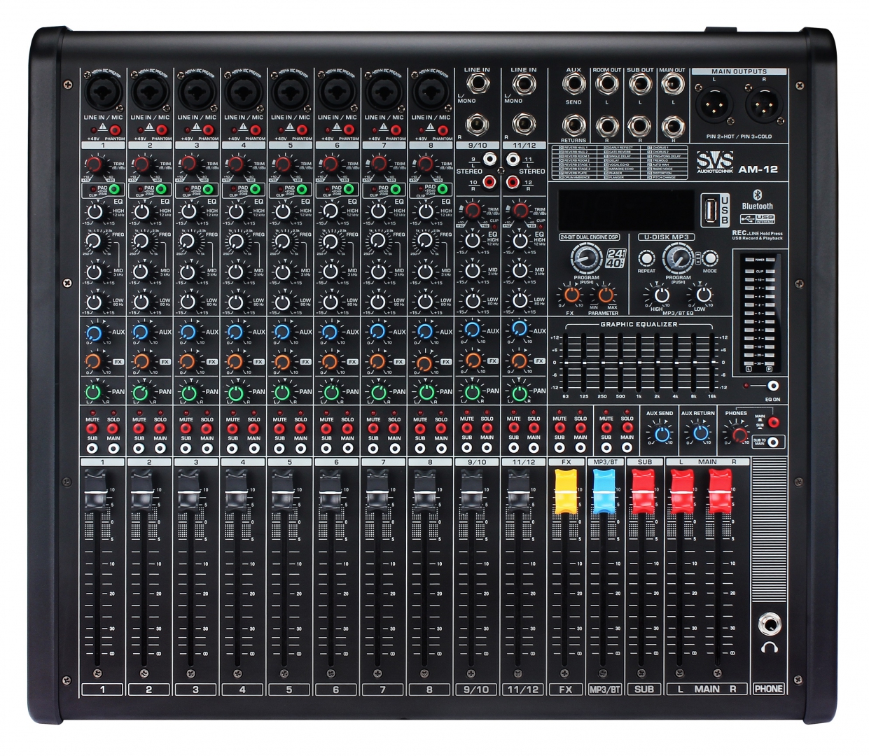 SVS Audiotechnik mixers AM-12 Микшерный пульт аналоговый, 12-канальный в Нефтекамске