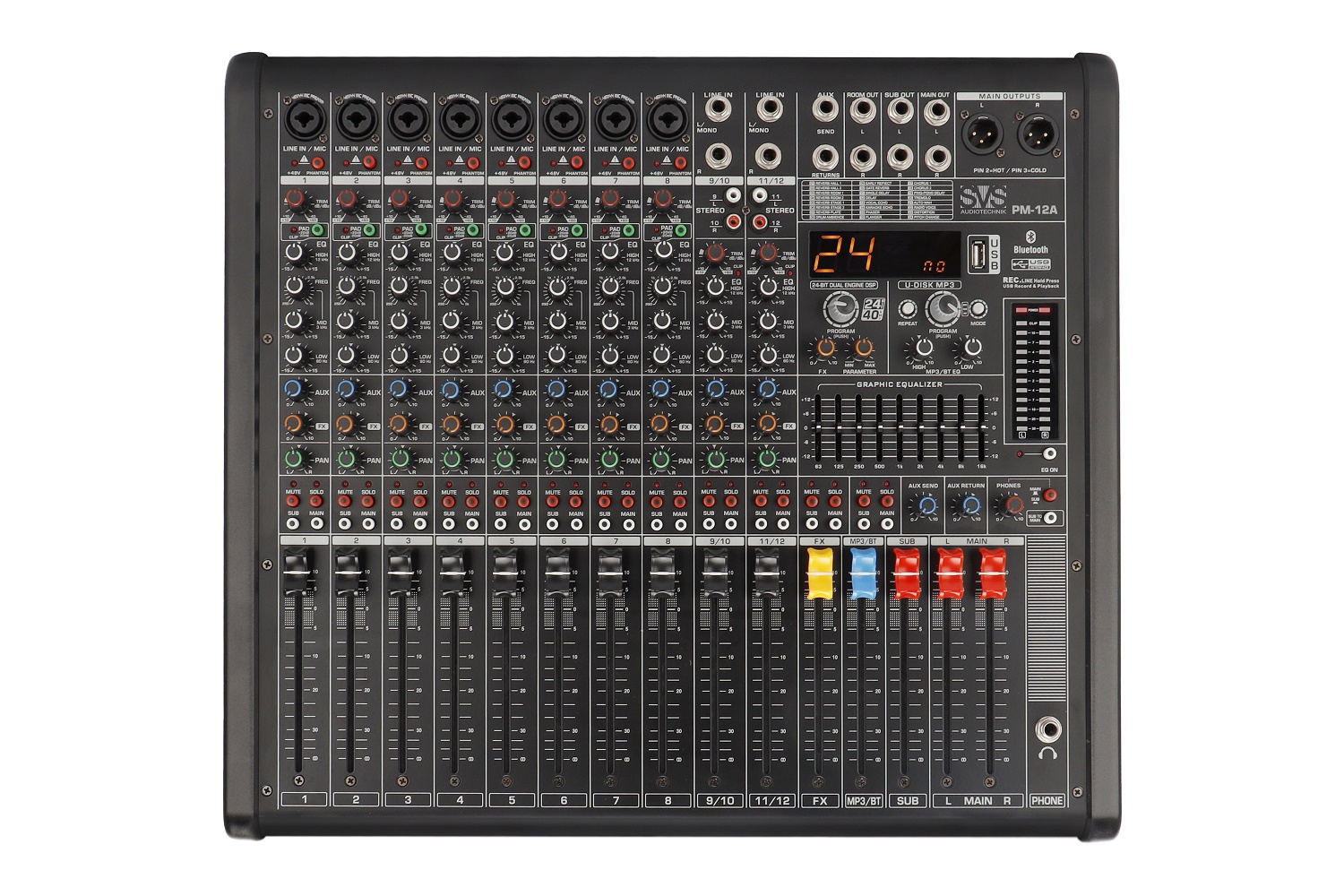 SVS Audiotechnik mixers PM-12A Активный аналоговый микшерный пульт, 12-канальный в Нефтекамске